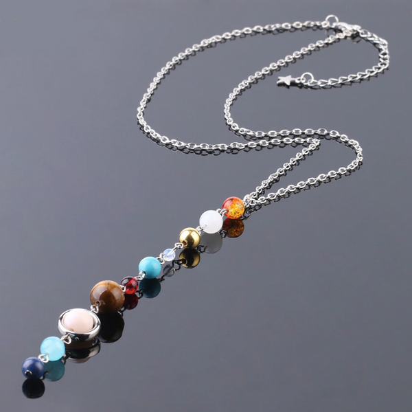 Solar system necklace Women necklace Fashion necklace for women (full view)