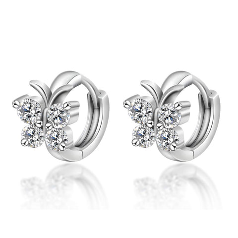 The Sparkling butterfly earrings Small hoop earrings for women Cheap ear rings (main view)