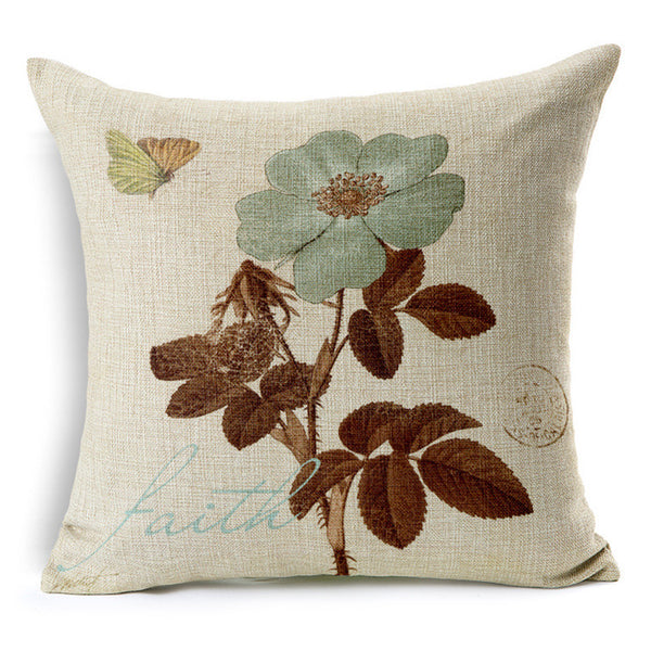 Vintage floral cushion covers Pillow cases (pansy)
