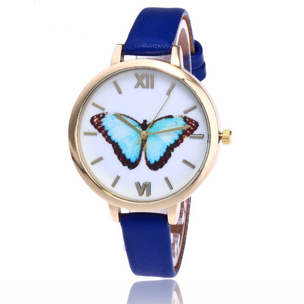 Blue Emperor -- Women Butterfly Watches (blue)
