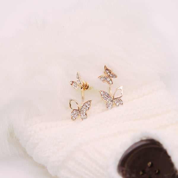 Butterfly earrings Stud earrings for women Cheap earring (they look nice with white clothes)
