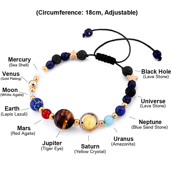 all the planets on the solar system charm bracelet