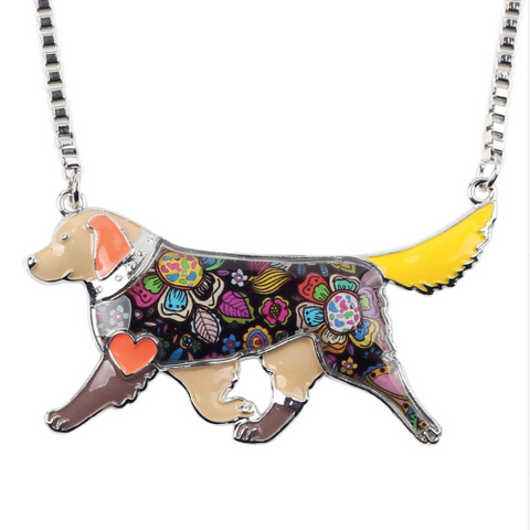 Animal jewelry Dog necklace Enamel necklace for women 1