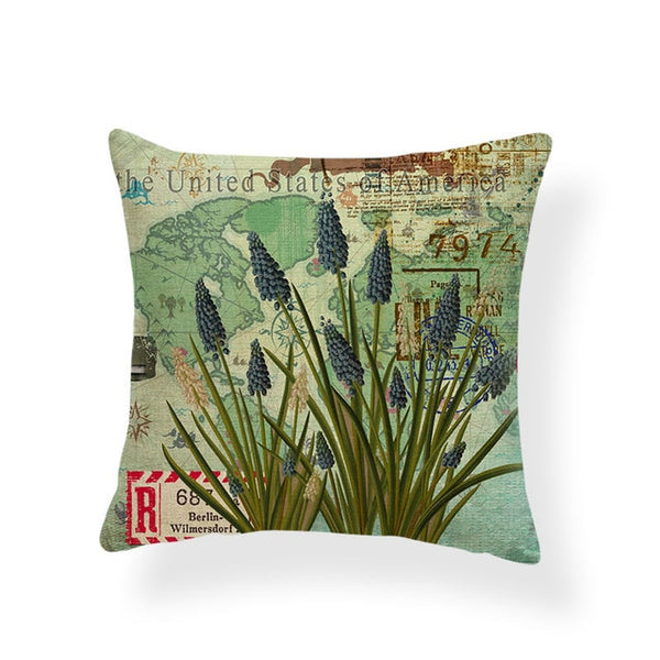 Dragonflies and Butterflies -- Vintage Style Cushion Covers