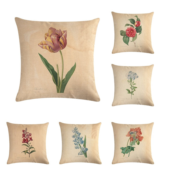 Vintage flowers Floral cushion covers Pillow case (full collection)