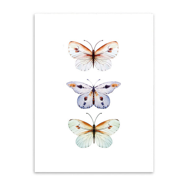 Watercolor Butterfly Canvas Art Print Painting Poster,  Wall Pictures for Home Decoration, Giclee Print Wall Decor S16016