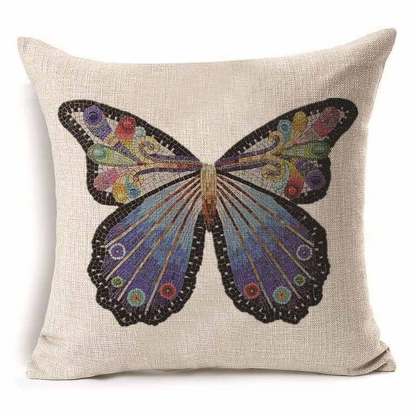 radiant blue butterfly pillow case