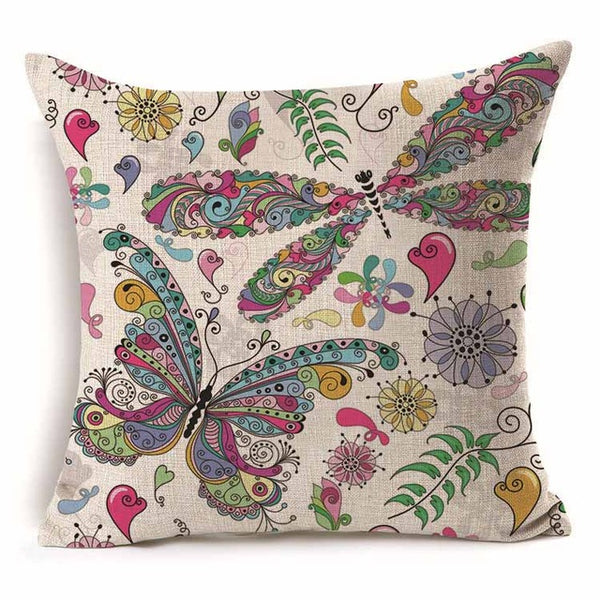 Butterflies and dragonflies cushion covers