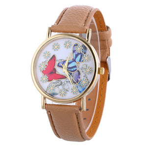 "The Graceful" -- Women's Butterfly Watch (khaki)