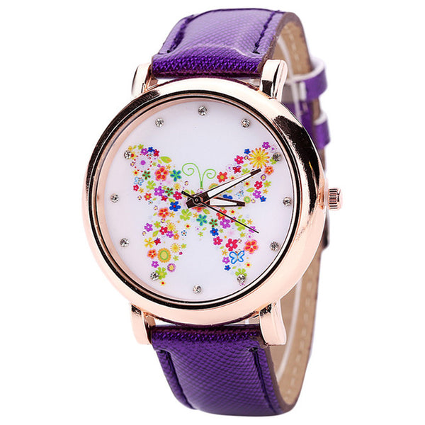 Color Carnival -- Butterfly watches Women watches (purple)