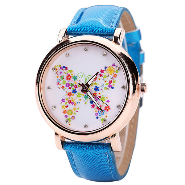 Color Carnival -- Butterfly watches Women watches (blue)