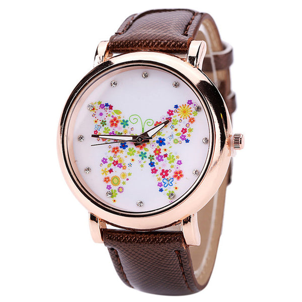 Color Carnival -- Butterfly watches Women watches (brown)
