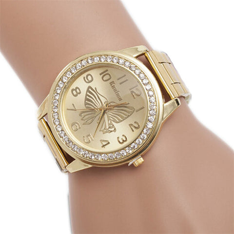 De Luxe -- Women's Butterfly Watch (gold)