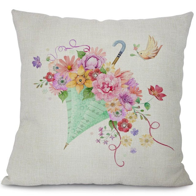 Garden dreams floral cushion covers Butterflies pillow case (butterflies and flowers)