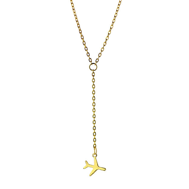 Airplane necklace Fashion necklace for women Cheap neclace (gold version)