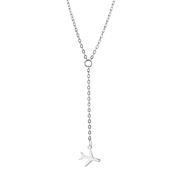 Airplane necklace Fashion necklace for women Cheap neclace (silver version)