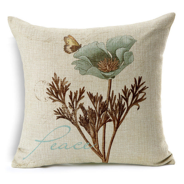 Vintage Flowers & Butterflies -- Floral Cushion Covers