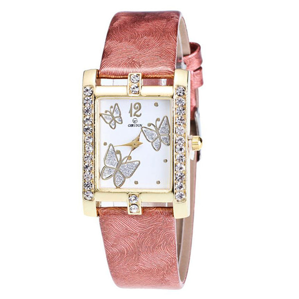 Square Classic -- Butterfly watches Women watches (coffee)