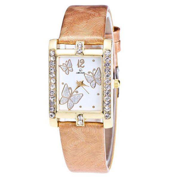 Square Classic -- Butterfly watches Women watches (gold)