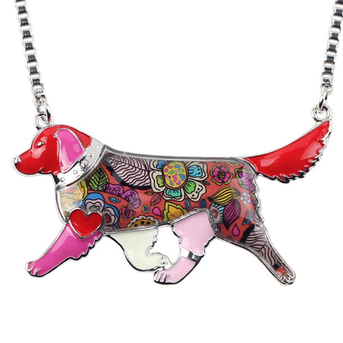 Animal jewelry Dog necklace Enamel necklace for women 5