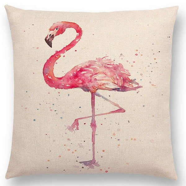Watercolor Butterflies -- Floral cushion covers Pillow case (flamingo)