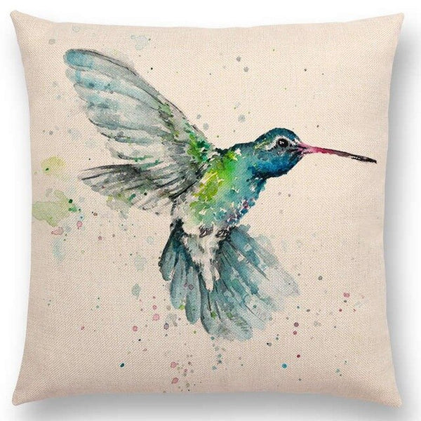 Watercolor Butterflies -- Floral cushion covers Pillow case (humming bird)