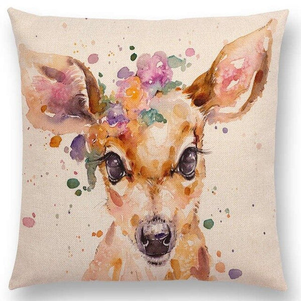 Watercolor Butterflies -- Floral cushion covers Pillow cases (deer)