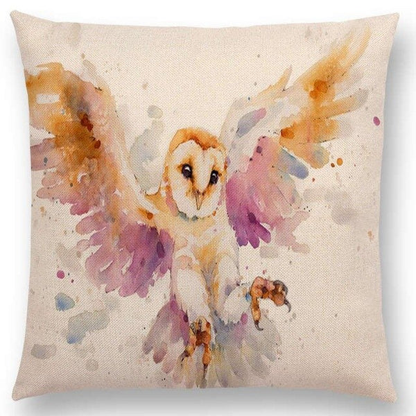 Watercolor Butterflies -- Floral cushion covers Pillow case (family owl)
