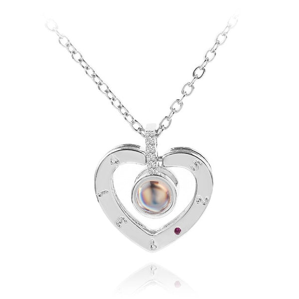pendant in heart shape (silver)