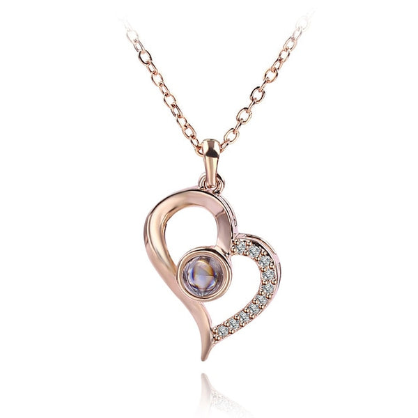 pendant in twisted heart shape (rose gold)
