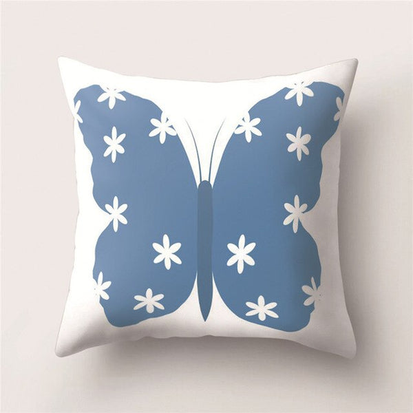 Butterfly Printing Pillow Case Sofa Waist Throw Cushion Cover fundas cojines decorativos decorative pillows