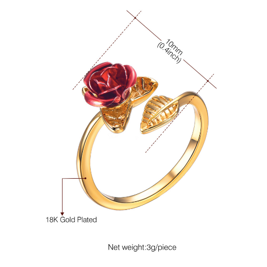dimensions for the ring, and it is adjustable, fit for slim fingers, fat fingers, and short fingers alike