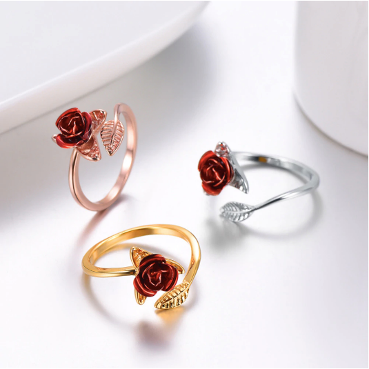 This ring comes in 3 colors, gold, silver, rose gold
