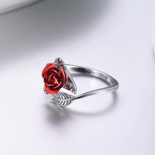 red rose goes well with silver tone too